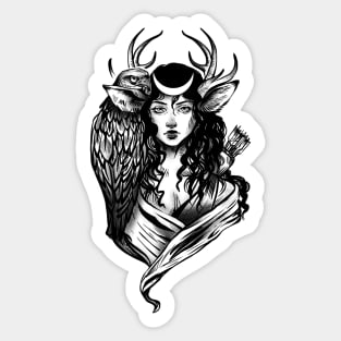 Goddess of the Hunt Sticker